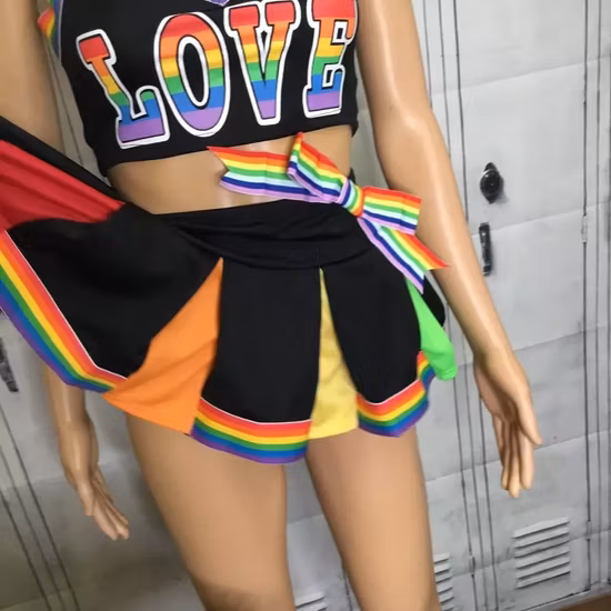 Maßgeschneidertes Cheerleading-Uniform-Tanzkostüm, Sport-Cheerleading-Kostüm für Erwachsene