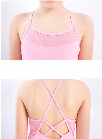 Großhandelsqualitäts-Kind-Mädchen-Kind-rosa Ballett-Kleid-Übungs-Ballett-Kostüm